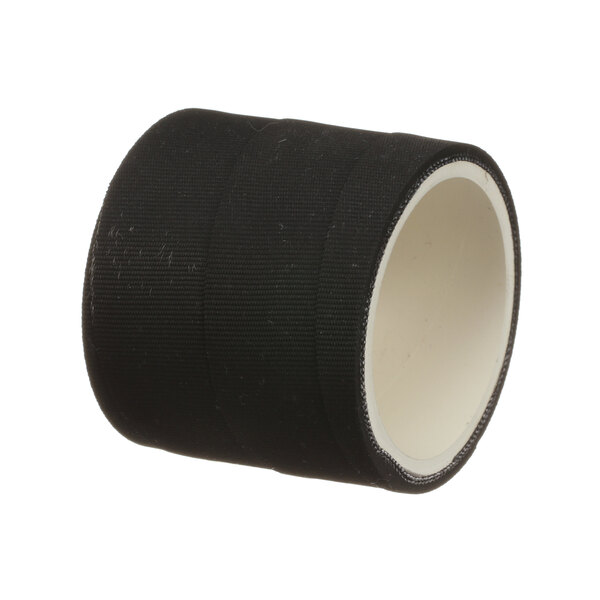 A black rubber hose with white edges.