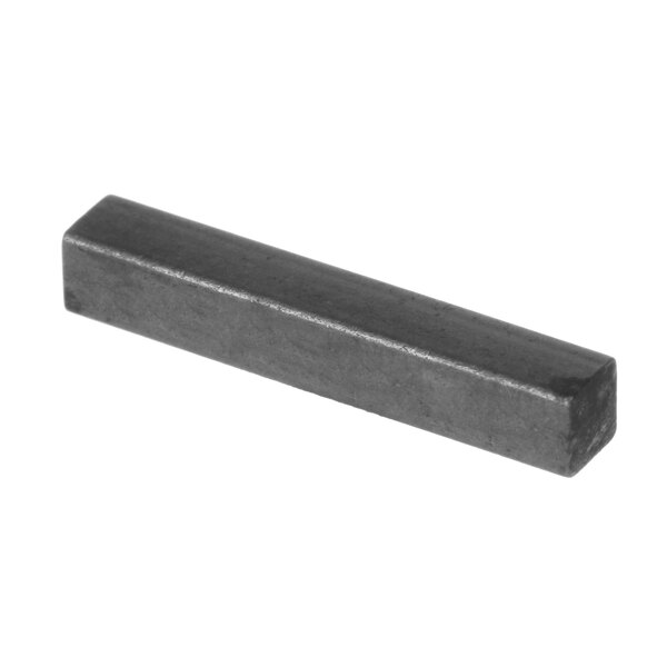 A rectangular metal bar with a black tip.