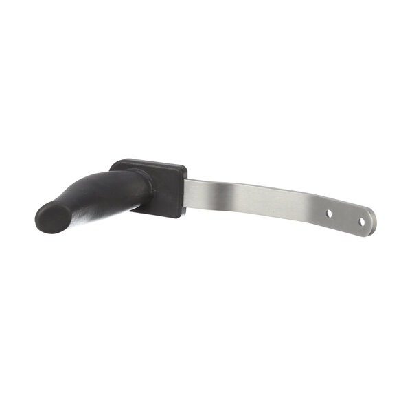 A black and silver Hobart tray handle.