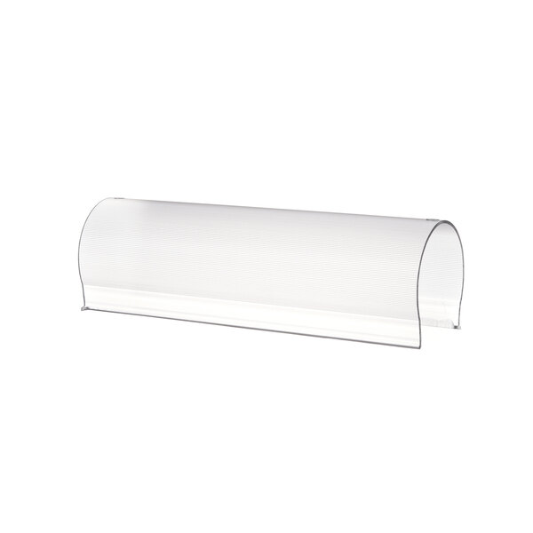 A clear plastic rectangular light shield with a white background.