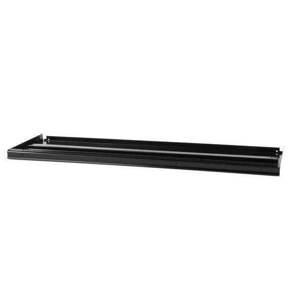 A black rectangular Southern Fixtures shelf with two shelves on it.