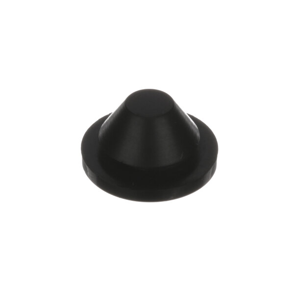 A black plastic cone-shaped knob with a white base.