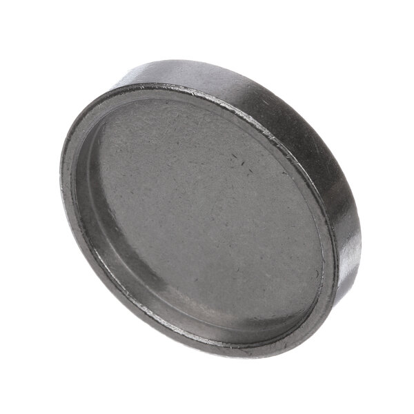 A round metal cap for a Hobart pusher bearing.