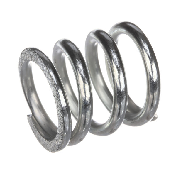 A close-up of a set of three Hobart stainless steel springs.