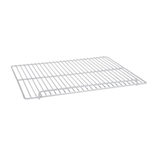 A white metal wire rack.