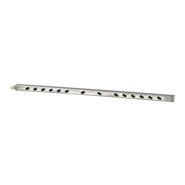 A metal bar with holes on the end.