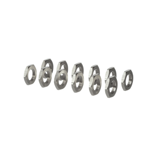 A package of silver Bunn hex nuts.
