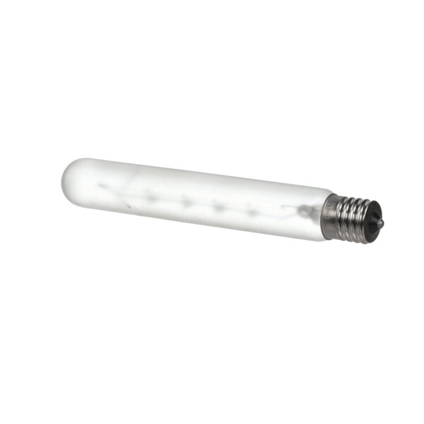 A Kelvinator 0USAV2 light bulb with a white tube and silver cap.