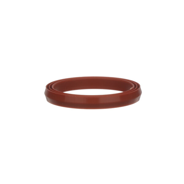 A brown round gasket with a white background.
