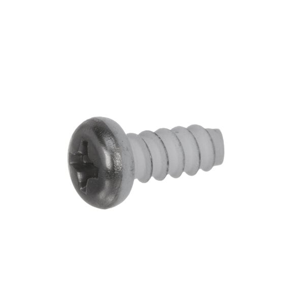 A close-up of a white Rinnai seal screw.