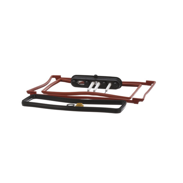 A black and red plastic frame with black handles containing Rinnai 804000069 service kit parts.