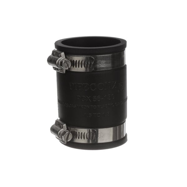 A black and silver Lancer MR5615 mission adapter cylinder with a metal clamp.