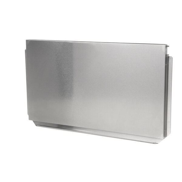 A stainless steel Traulsen lid assembly with a silver handle.