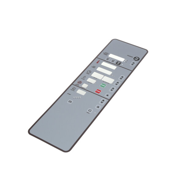 A grey rectangular Baxter control panel with buttons.