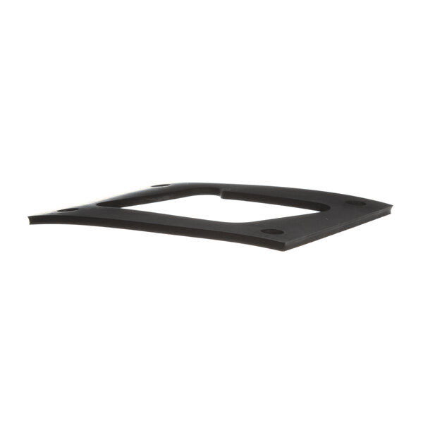 A black square Hobart mounting gasket with a hole in the middle.