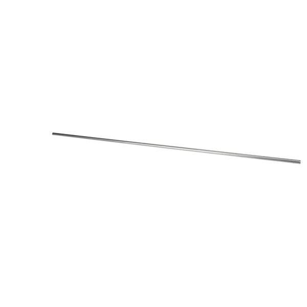 A long thin metal rod with silver ends on a white background.