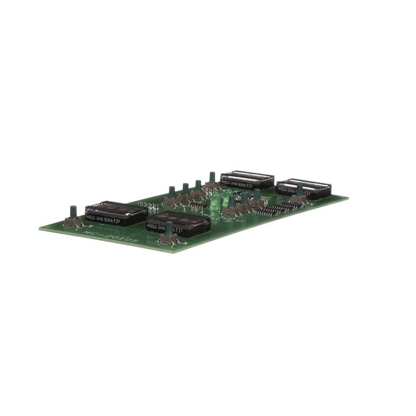 A green Meister Cook circuit board with two small chips.