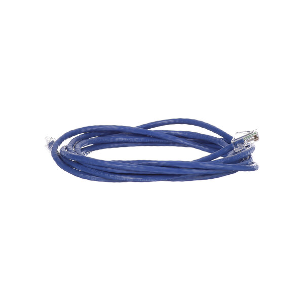 An Edlund blue RJ45M/M patch cable with silver ends.