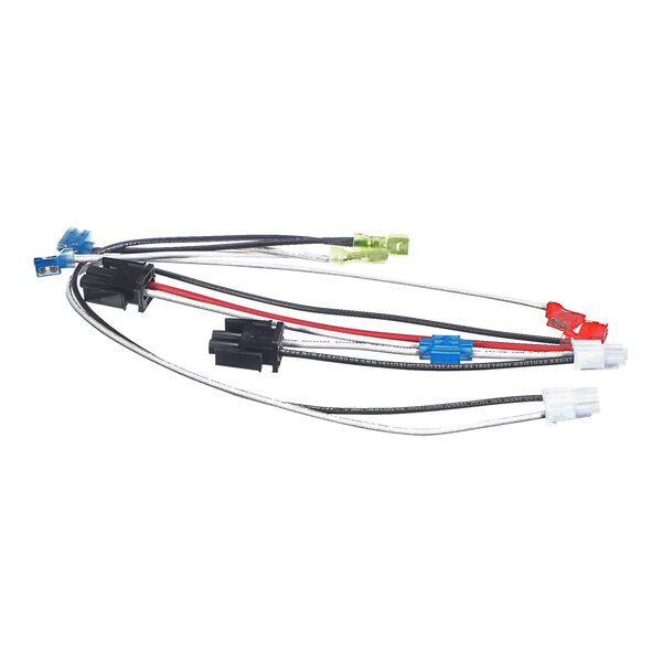 A white wiring harness for Meister Cook 6070 Hot Hold Warmers with several colored wires and connectors.