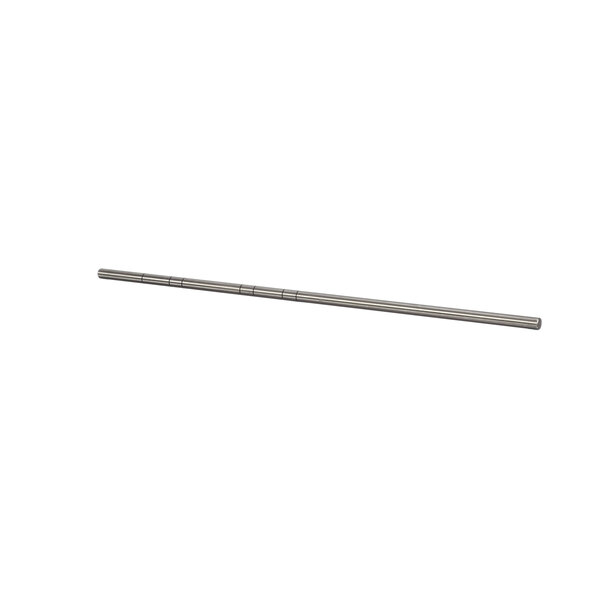 A metal rod with a handle and holes on a white background.