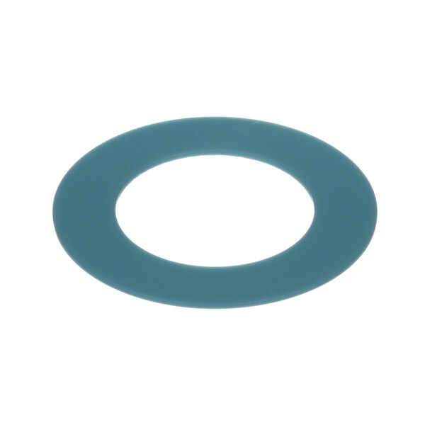 A blue rubber ring with a white circle inside.
