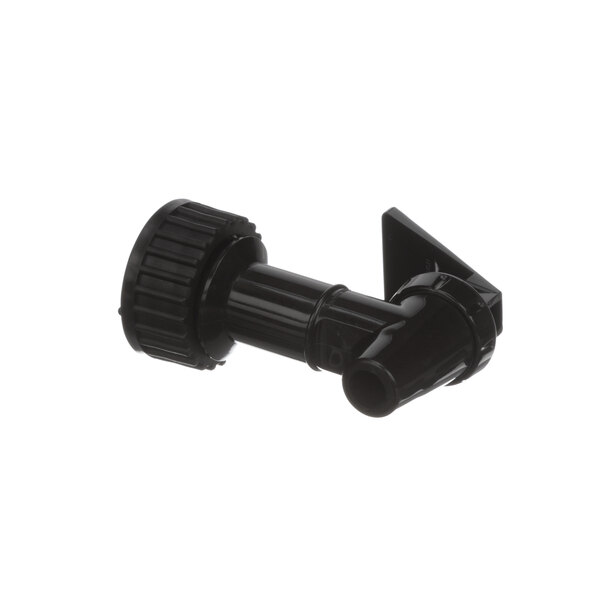 A black plastic nozzle for a Lancer Scholle HFSP Faucet.