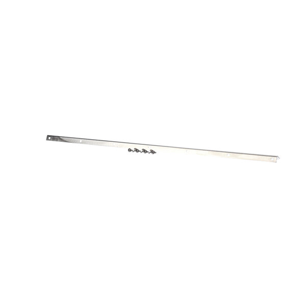A metal bar with a handle and holes on a white background.