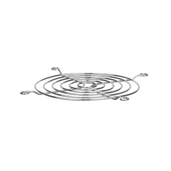 A silver metal Cooktek fan guard with four circular rings.