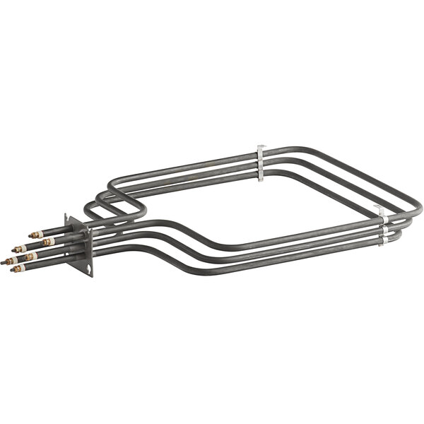 A Cooking Performance Group heating element with three wires attached.