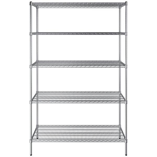 Regency 24" x 54" NSF Chrome Wire 5Shelf Kit with 86" Posts