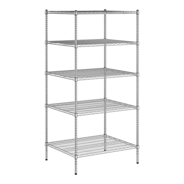 Regency 30" Wide NSF Chrome Wire 5Shelf Kit with 74" Posts
