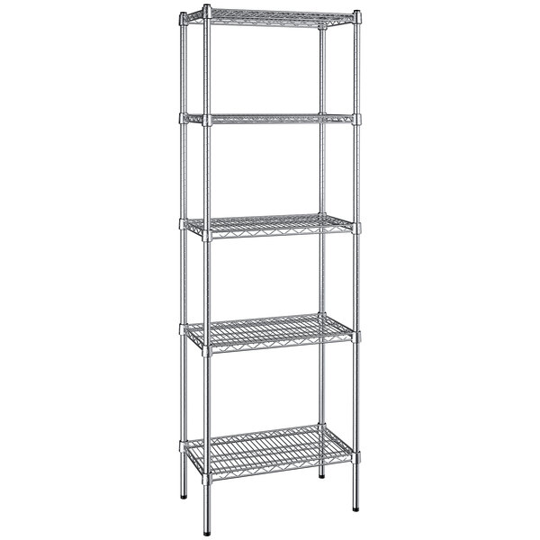 Regency 14" x 24" x 74" NSF Chrome Wire 5-Shelf Kit