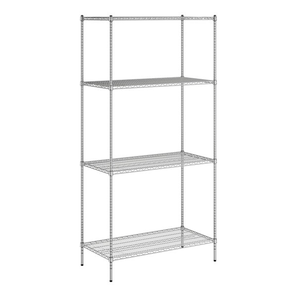 A Regency chrome wire shelf kit with 4 shelves.