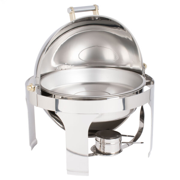 Vollrath 46070 6 Qt. New York, New York Roll Top Round Chafer with ...
