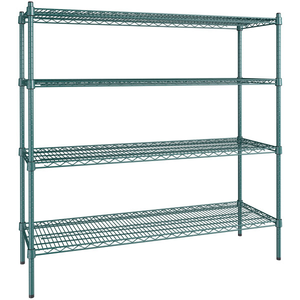 Commercial Green Epoxy Wire Shelving Posts 54-4 Posts 