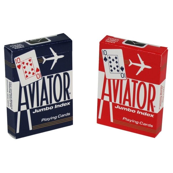 AVIATOR Free Shipping Jumbo Index Poker Playing Cards RED 1 Deck of Cards