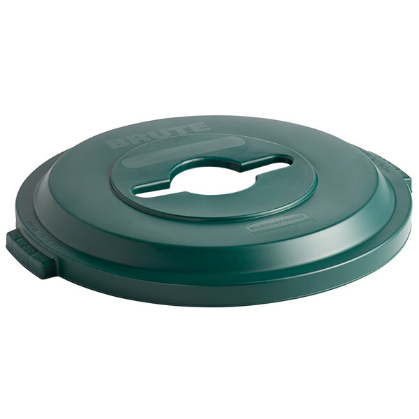 Rubbermaid 1788471 BRUTE 32 Gallon Green Round Recycling Bin Lid with