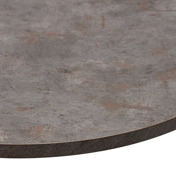 BFM Seating Relic Rustic Copper 48" Round Melamine Table Top with Matching Edge