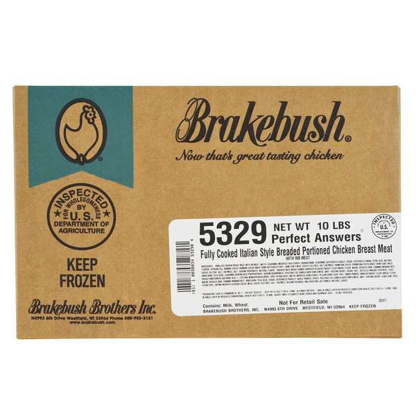 Brakebush Fully Cooked ItalianStyle 4.16 oz. Breaded Chicken Breast