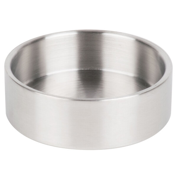 A stainless steel Cal-Mil mixology jar base.