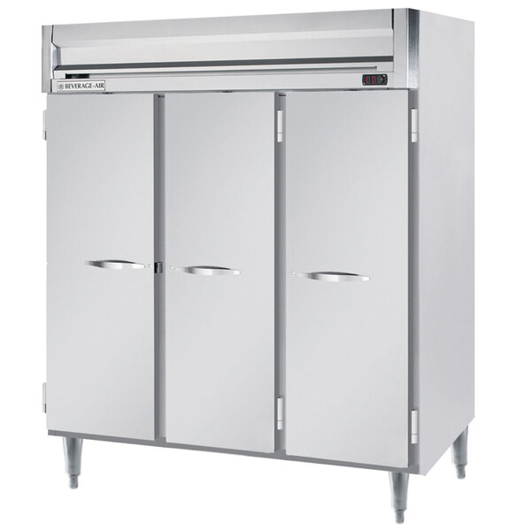 Beverage-Air HRPS3-1S Horizon Series 78" Solid Door All Stainless Steel Reach-In Refrigerator