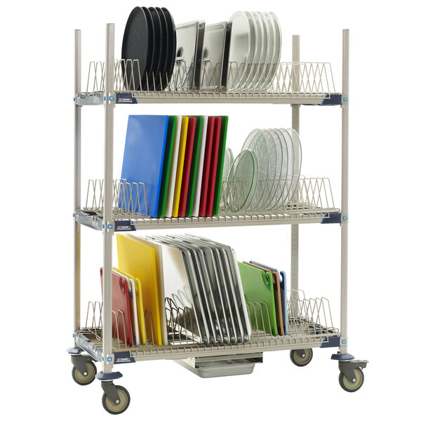 Metro PR48VX2-XDR MetroMax i Mobile Three Tier Tray Drying Rack with ...