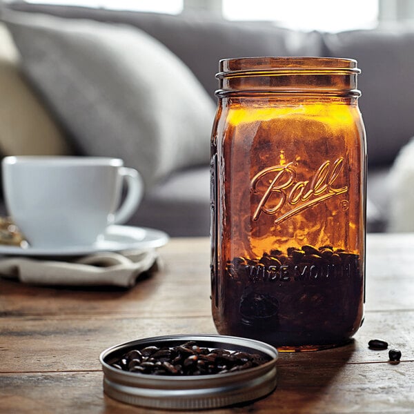 Ball 32 oz. Elite Wide Mouth Mason Jars in Amber - 4/Pack