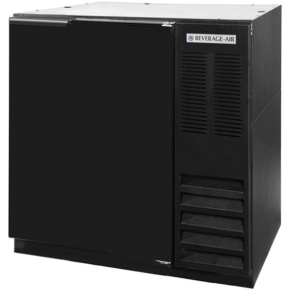 BeverageAir BB36HC1BWINE 36" Black Underbar Height Solid Door Back