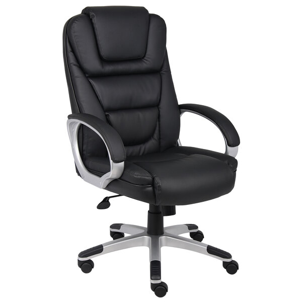 Boss B8601 Black LeatherPlus NTR Executive Chair