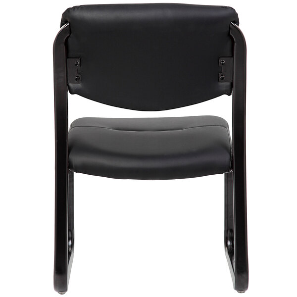 Boss B9539 Black LeatherPlus Sled Base Side Chair