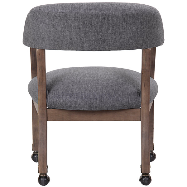 Boss B9545DW-SG Slate Gray Linen Modern Captain's Chair with Casters