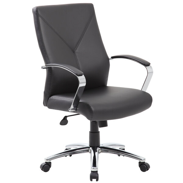 Boss B10101BK Black LeatherPlus Executive Chair