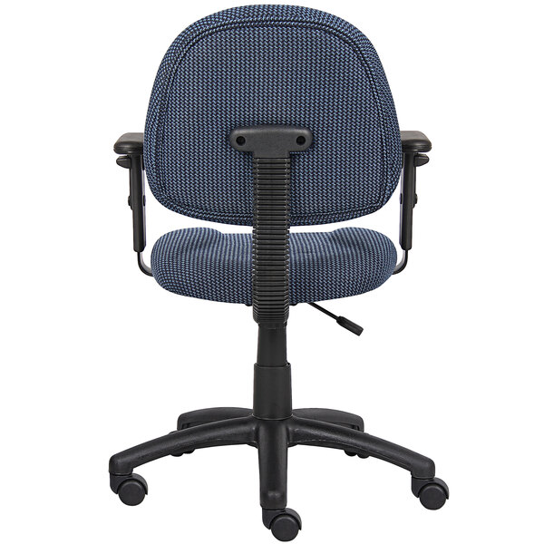 Boss B316BE Blue Tweed Perfect Posture Deluxe Office Task Chair with