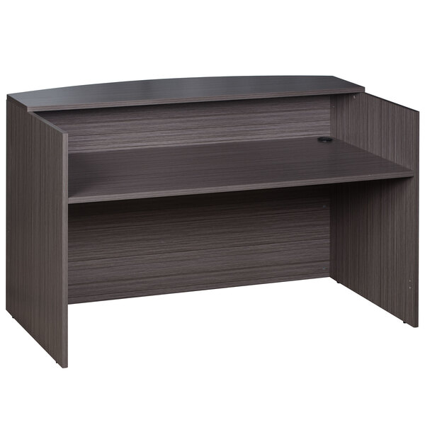 Boss N169-DW Driftwood Laminate Reception Desk - 71
